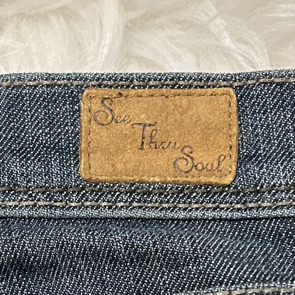 SEETHRUSOUL Womans Dark Wash Jeans SIZE 26 - Picture 3 of 8
